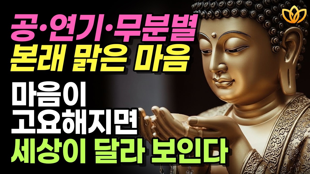 마음이 고요해지면 세상이 달라 보이는 이유 | 반야심경·금강경이 밝힌 공의 지혜 | 대승불교 정통 법문 | 부처님 말씀 | 석가모니 | 불교명언 | 불교오디오북