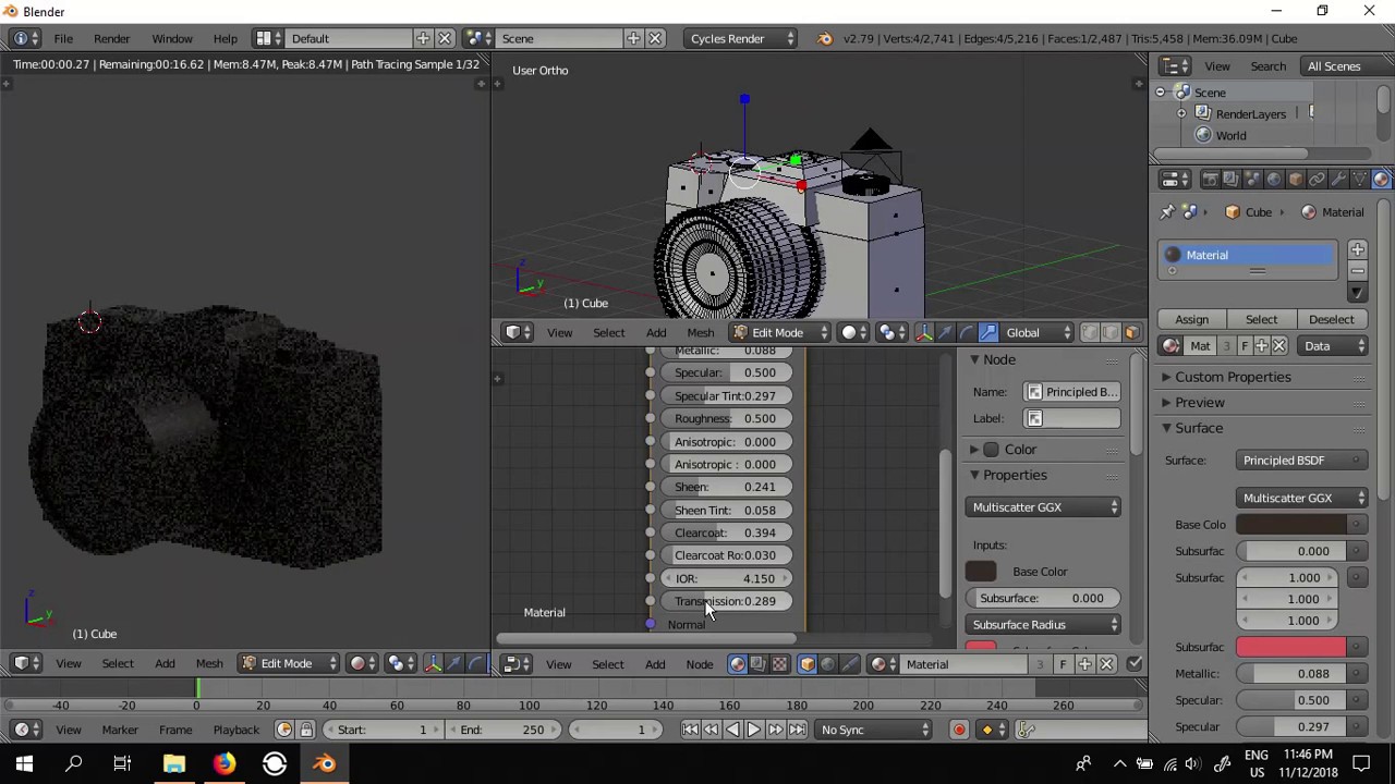 Blender Material Test for Camera Model - Tutorial - YouTube