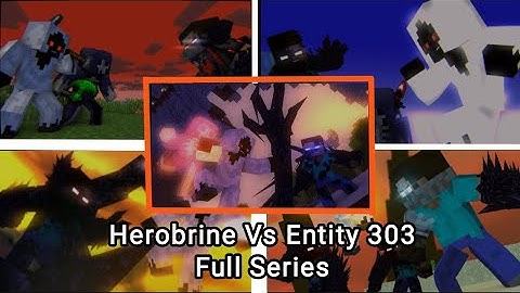 "DreadLord and Entity 303 Vs Herobrine" Full Animation (Minecraft Fight Animation)