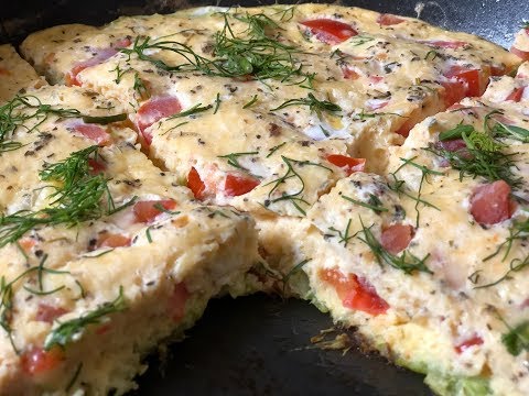 Видео рецепт Омлет с сыром и кабачком