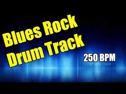 blues-rock-drum-track-250-bpm---practice-guitar,-drums,-bass,-keyboards