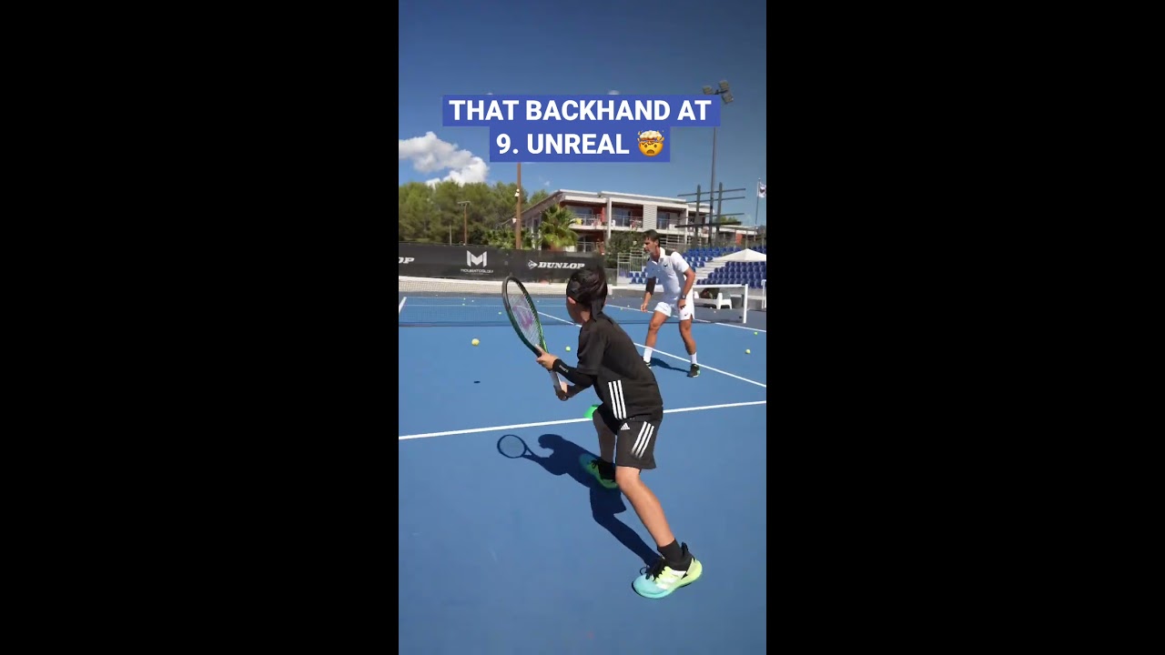 A 9 Year Old Kid With Flawless One Handed Backhand Unreal Tenniskid Sport