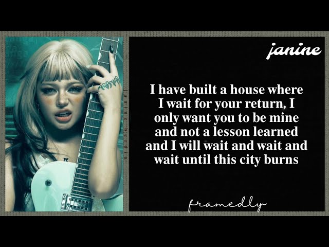 Janine Berdin - What if I miss you for the rest of my life Lyrics (Framed)