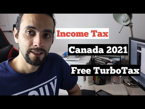 الإقرار الضريبي السنوي بكندا 2021 بالمجان Turbotax tutorial 2021newcomers