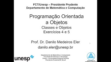 [FCT-UNESP] AULA 02 - Programação Orientada a Objetos: classes e objetos com java - Exercícios 4 e 5