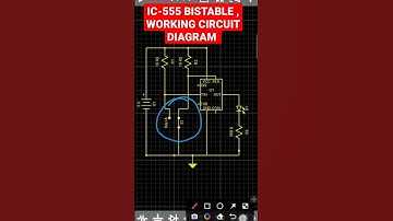 Timer IC 555 bistable single led blinking, circuit diagram, animated  video#project#DIY#WORKING DIY
