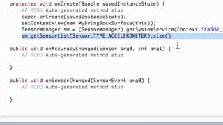 Android Application Development Tutorial   126   Setting up Sensor Manager   YouTube