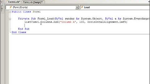 Visual Basic 2008 Tutorial - Listview Spreadsheet Style