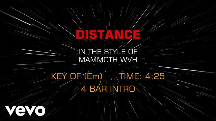 Distance Karaoke version - Karaoke performance video thumbnail