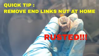 Quick Tip: How To Remove Rusted And Stubborn End Link Nuts At Home (no Torch Needed)!