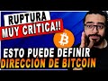 🔴MUCHO OJO A ESTA RUPTURA🔴 Puede hacer que bitcoin tenga una semana entrante super positiva!!