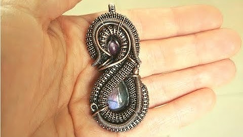 Heady Coiled Pendant, 2 stones/cabochons, Wire Wrapping Tutorial Advanced