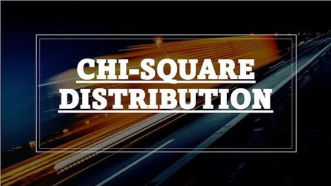 CHI SQUARE DISTRIBUTION - STA1510 UNISA