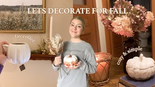 DECORATE FOR FALL // fav fall coffee recipe & cozy decor