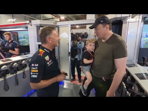 Elon Musk Visits The Red Bull Garage in FP3 | 2023 Miami Grand Prix