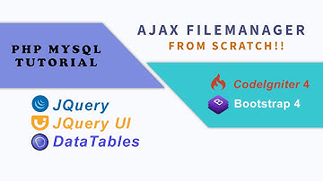 PHP/AJAX File Manager with Codeigniter4 Tutorial- Demo Video