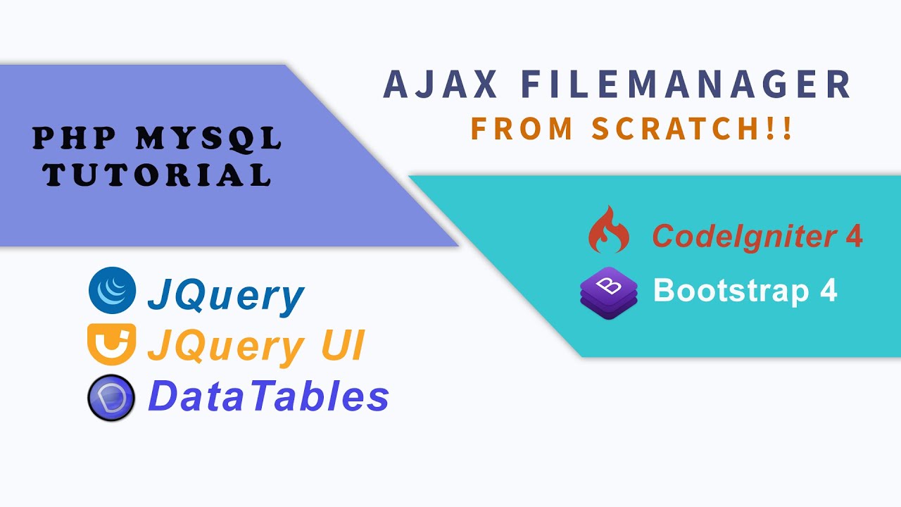 PHP/AJAX File Manager with Codeigniter4 Tutorial- Demo Video - YouTube