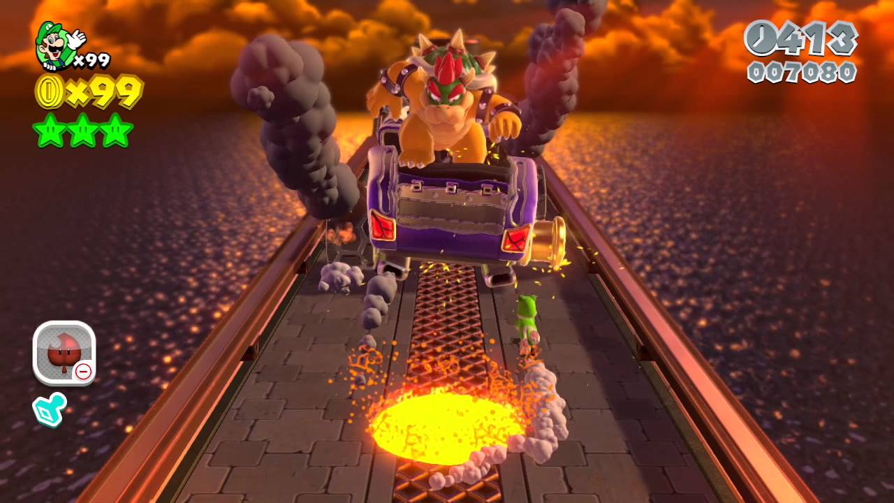 Super Mario 3D World World 1Castle Bowser's Highway Showdown (Luigi