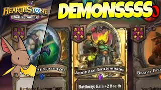 Digging for GOLDEN DEEEEEMONS | Firebat Hearthstone Battlegrounds