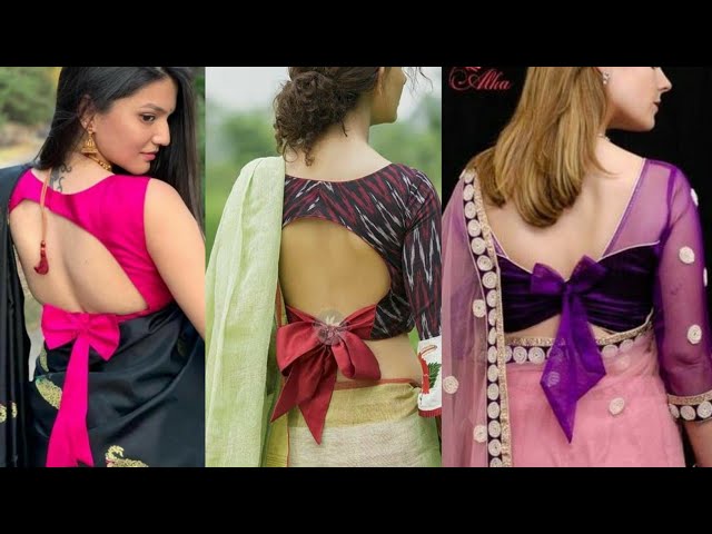 Top 50 New Bow Blouse Designs | Beautiful Blouse With Bow Latest