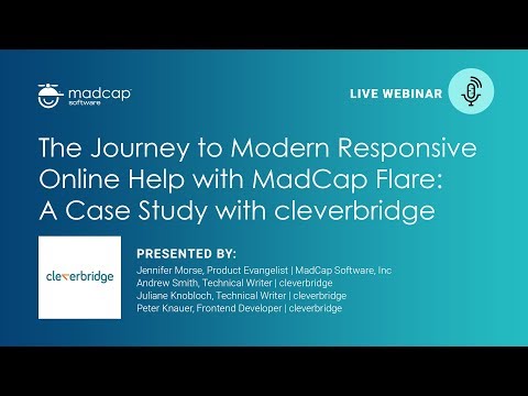 Official Webinar: Modern Responsive Online Help with MadCap Flare and cleverbridge