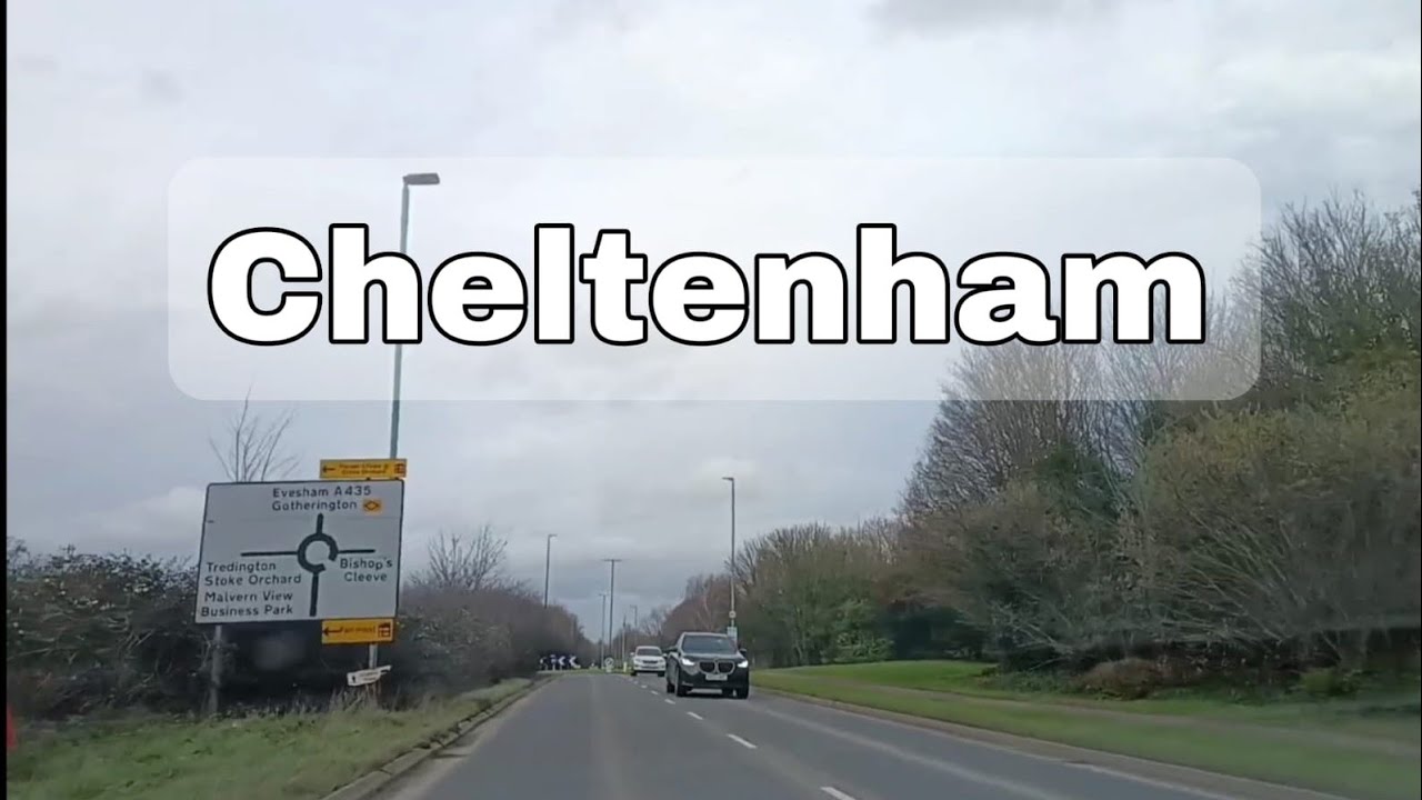 Cheltenham. A drive from Cheltenham to Birmingham. Car Dash Cam.