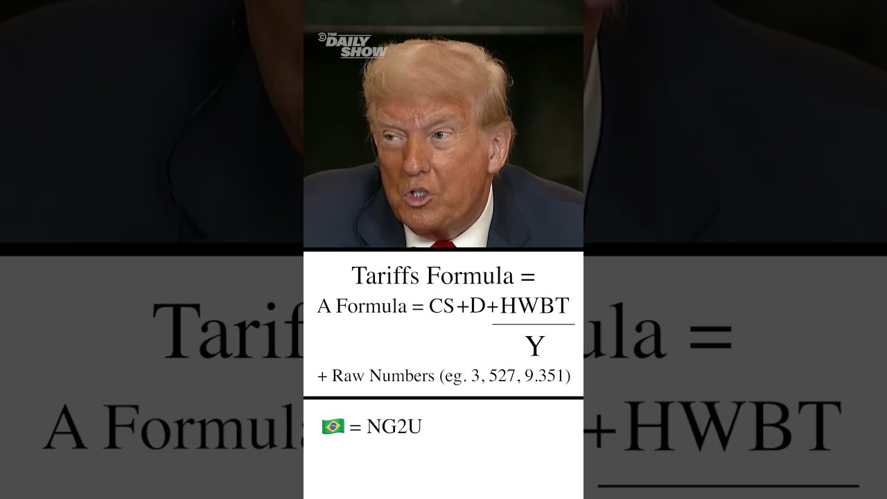 Economic Genius Donald Trump Explains How He Comes Up With Tariff Rates Dailyshow Tariffs