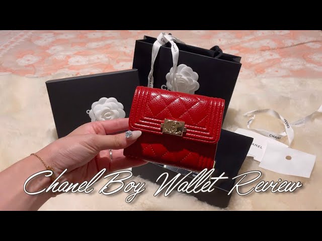 Chanel Red Quilted Caviar Boy Wallet on Chain (WOC) Q6BAMW0FRB001