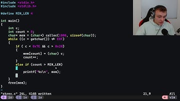 Coding a String Extractor in C