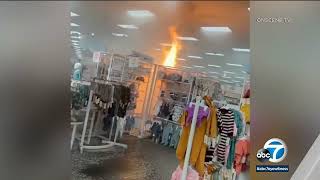 Flames break out in children's section of Target in Buena Park