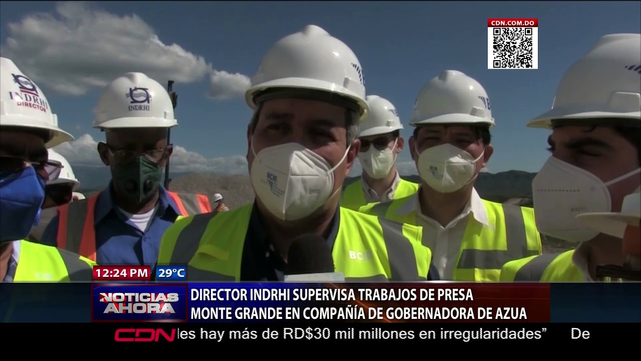 Director del INDRHI supervisa trabajos de presa Grande en compañía gobernadora de Azua -