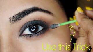 Smokey Eye with Kajal for Beginners | Use this trick for perfect classic smokey eye in just 5 min.