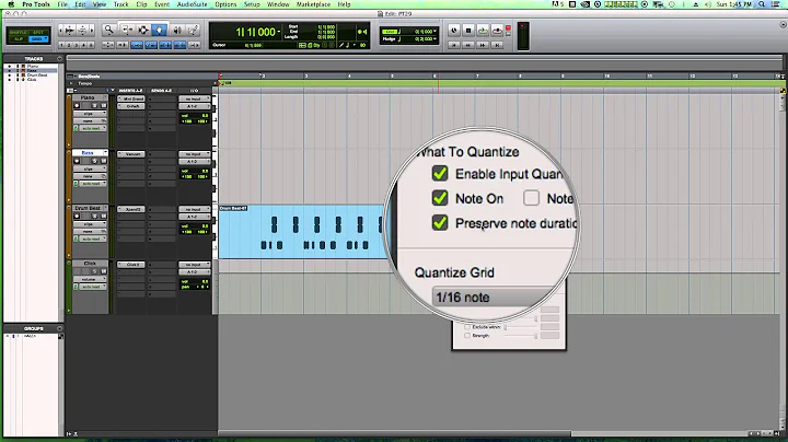 Pro Tools 11/12 - #29 - Input Quantize (Event Operations)