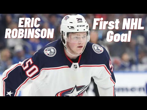Eric Robinson #50 (Columbus Blue Jackets) first NHL goal 12/11/2019