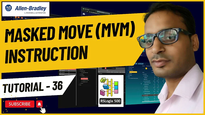 Allen Bradley PLC Training 36 - Masked Move (MVM) Instruction in Allen Bradley RSLogix 500
