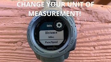How to GHANGE your UNITS of measurement on your Garmin Instinct