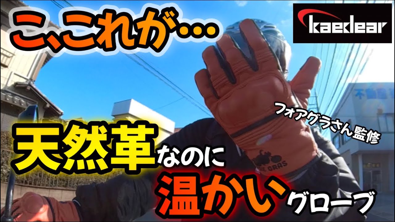 フォアグラさん監修】新発売!!天然革なのに温かいグローブ【Kaedear