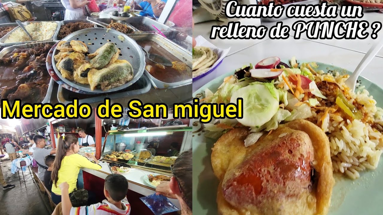 cuanto cuesta un plato de comida en el mercado de SAN MIGUEL (EL SALVADOR) | donde come 1 comen 5