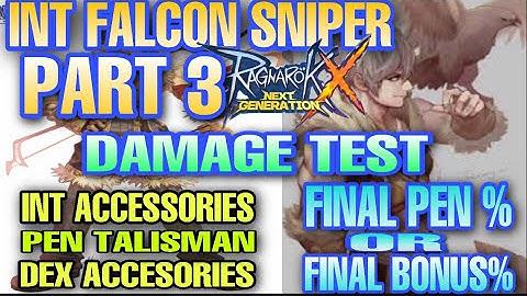 ROX INT FALCON SNIPER  2 Build DAMAGE TEST [ Final Pen % Or Final Dmg Bonus % Boost Falcon DMG ]