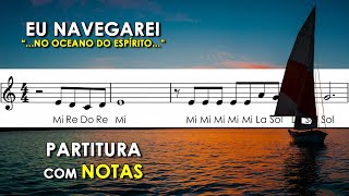 Eu Navegarei | Partitura com Notas para Flauta Doce, Violino e Playback no Piano chords