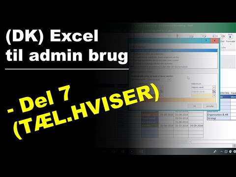 Video: Hvordan Man Tæller I Excel