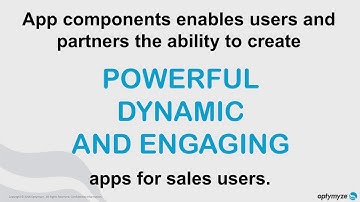 How to use Optymyze App Components to build custom sales applications?