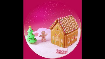 New Year Gingerbread cookies 3d and snowfall on Blender