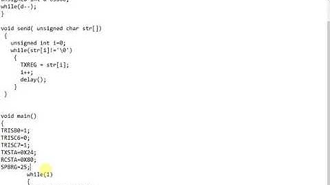 PIC Microcontroller - UART  transmitter Program