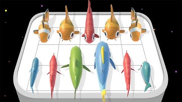 FISH MERGER 3D RUN 🐟🌊🐬🐳🦈 Hungry Shark, Merge Fish Evolution, Shark Attack Games. Ocean Merge Battles