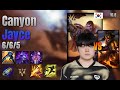 Canyon Jungle Jayce vs Jarvan IV lol KR solo rank Full Game 16.8 | 캐니언 제이스 vs 자르반 4세
