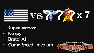 Red Alert 2 : Yuri's Revenge 1 vs 7 พันธมิตรคือเกมไว + Superweapons