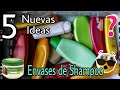 Wow!! 5 Ideas fáciles con BOTES de SHAMPOO Plásticos reciclados| Frascos de Shampoo Manualidades
