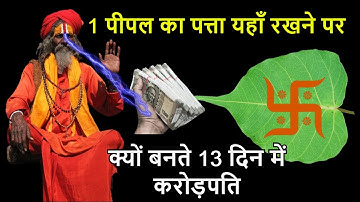 कोई नहीं बताएगा 1 पीपल का पत्ता कैसे खींचता हे धन को ! pipal ke patte ka upay !