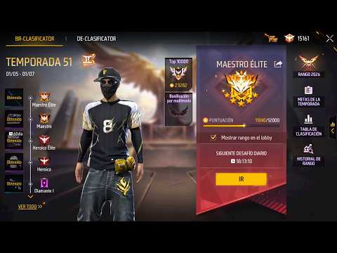 TOP GLOBAL VETERANO JUGANDO EN ESCUADRA BR CLASIFICATORIA FREE FIRE